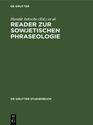 cover image of Reader zur sowjetischen Phraseologie
